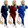 Women Solid Color Long Sleeve Zipper Jogger Set Sweatsuit Outfits Women Track Suit Fall 2 Piece Pants Set